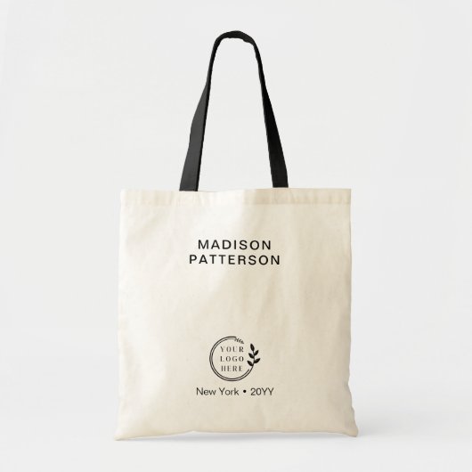 Custom Company Logo Budget Business Custom Name Tote Bag (Voorkant)