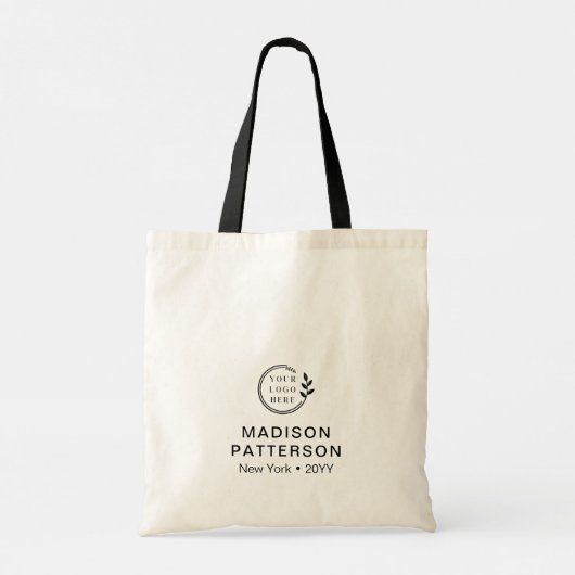 Custom Company Logo Budget Business Custom Name Tote Bag (Achterkant)