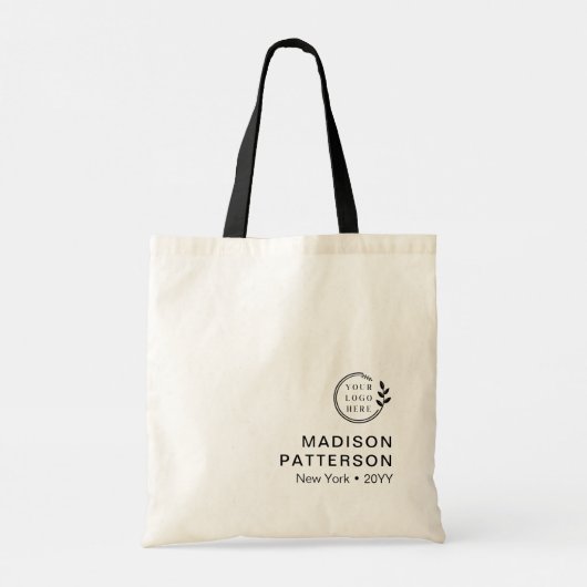 Custom Company Logo Budget Business Custom Name Tote Bag (Achterkant)