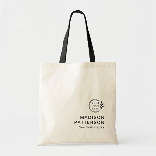 Custom Company Logo Budget Business Custom Name Tote Bag (Voorkant)