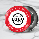 Custom Company Logo Business Corporate Branded Ronde Button 5,7 Cm<br><div class="desc">Creëer uw eigen douane pinback knoopspeld met uw bedrijf logo en gepersonaliseerd merkbericht of contactinfo. Dit is een promotionele wegwerpknoop voor het in de handel brengen van uw zaken op de shows, conferenties, en andere bedrijfgebeurtenissen. U kunt de achtergrondkleur eenvoudig wijzigen om deze aan te passen aan uw bedrijfskleuren. Geen...</div>