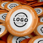 Custom Company Logo Business Corporate Branded Ronde Button 5,7 Cm<br><div class="desc">Creëer uw eigen douane pinback knoopspeld met uw bedrijf logo en gepersonaliseerd merkbericht of contactinfo. Dit is een promotionele wegwerpknoop voor het in de handel brengen van uw zaken op de shows, conferenties, en andere bedrijfgebeurtenissen. U kunt de achtergrondkleur eenvoudig wijzigen om deze aan te passen aan uw bedrijfskleuren. Geen...</div>