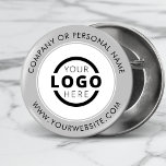 Custom Company Logo Business Corporate Branded Ronde Button 5,7 Cm<br><div class="desc">Creëer uw eigen douane pinback knoopspeld met uw bedrijf logo en gepersonaliseerd merkbericht of contactinfo. Dit is een promotionele wegwerpknoop voor het in de handel brengen van uw zaken op de shows, conferenties, en andere bedrijfgebeurtenissen. U kunt de achtergrondkleur eenvoudig wijzigen om deze aan te passen aan uw bedrijfskleuren. Geen...</div>