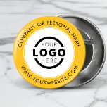 Custom Company Logo Business Corporate Branded Ronde Button 5,7 Cm<br><div class="desc">Creëer uw eigen douane pinback knoopspeld met uw bedrijf logo en gepersonaliseerd merkbericht of contactinfo. Dit is een promotionele wegwerpknoop voor het in de handel brengen van uw zaken op de shows, conferenties, en andere bedrijfgebeurtenissen. U kunt de achtergrondkleur eenvoudig wijzigen om deze aan te passen aan uw bedrijfskleuren. Geen...</div>