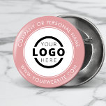 Custom Company Logo Business Corporate Branded Ronde Button 5,7 Cm<br><div class="desc">Creëer uw eigen douane pinback knoopspeld met uw bedrijf logo en gepersonaliseerd merkbericht of contactinfo. Dit is een promotionele wegwerpknoop voor het in de handel brengen van uw zaken op de shows, conferenties, en andere bedrijfgebeurtenissen. U kunt de achtergrondkleur eenvoudig wijzigen om deze aan te passen aan uw bedrijfskleuren. Geen...</div>