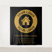 Custom Company Logo Business Event Black Wandkleed (Voorkant)