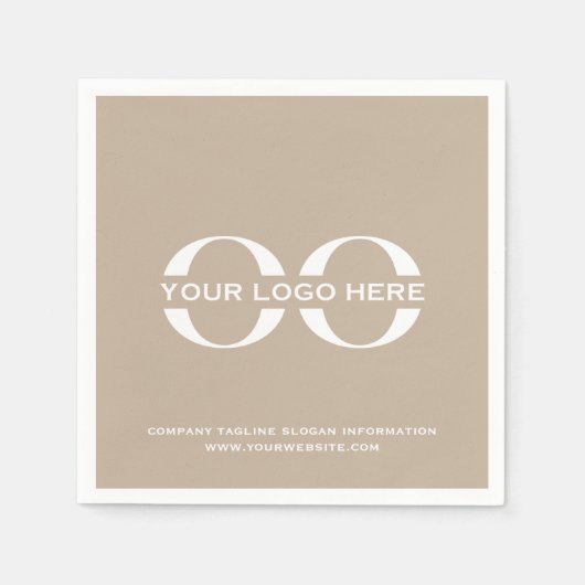 Custom Company Logo Business Event Party Servet (Voorkant)