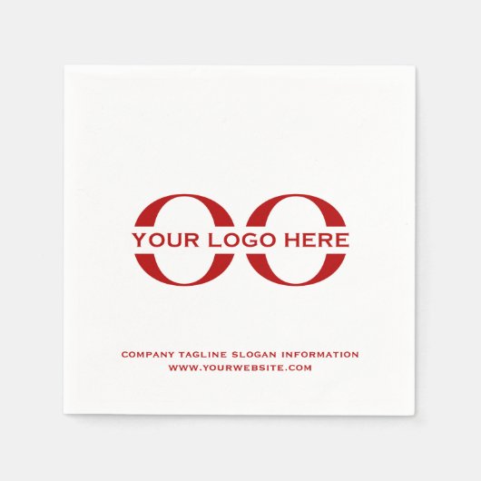 Custom Company Logo Business Event Party Servet (Voorkant)