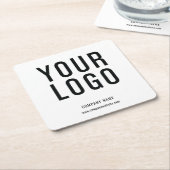 Custom Company Logo Business Kartonnen Onderzetters (Schuin)