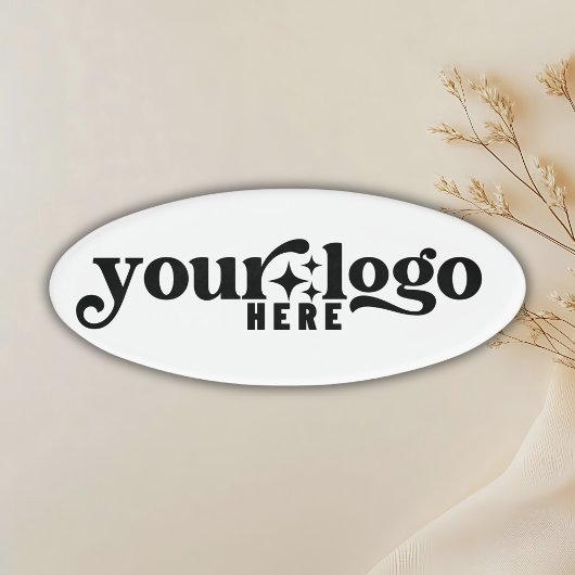 Custom Company Logo Business Oval Badge Tag