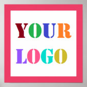 Custom Company Logo Business Poster - Kies kleur (Voorkant)
