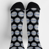 Custom Company Logo Business Promo Zwart Sokken (Top)