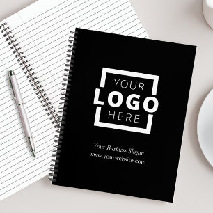 Custom Company Logo Business Promotion Black Notitieboek