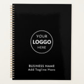 Custom Company Logo Business Promotion Black Planner (Voorkant)