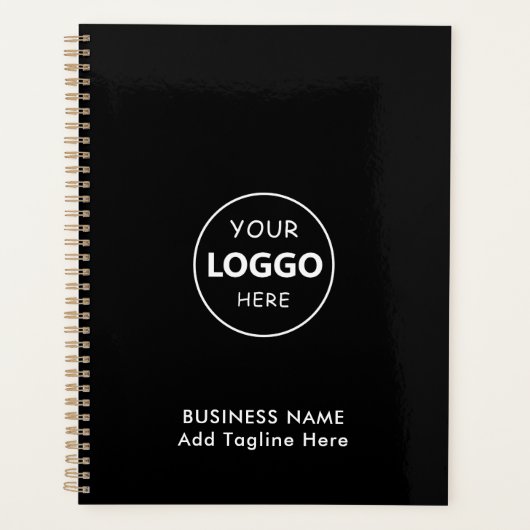 Custom Company Logo Business Promotion Black Planner (Voorkant)