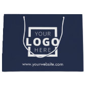 Custom Company Logo Business Promotion Blue Cadeau Groot Cadeauzakje (Voorkant)