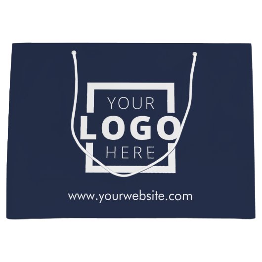 Custom Company Logo Business Promotion Blue Cadeau Groot Cadeauzakje (Voorkant)
