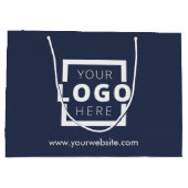 Custom Company Logo Business Promotion Blue Cadeau Groot Cadeauzakje (Achterkant)