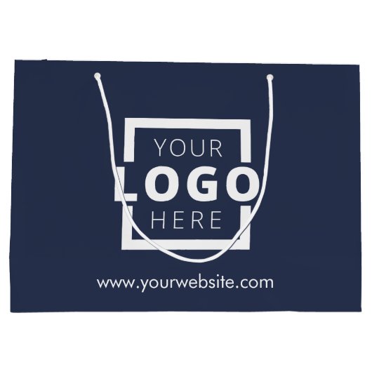 Custom Company Logo Business Promotion Blue Cadeau Groot Cadeauzakje (Achterkant)