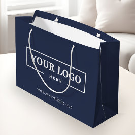 Custom Company Logo Business Promotion Blue Cadeau Groot Cadeauzakje