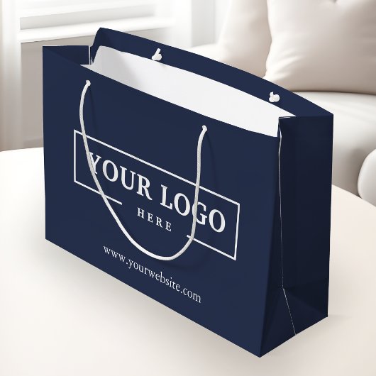 Custom Company Logo Business Promotion Blue Cadeau Groot Cadeauzakje
