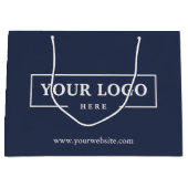 Custom Company Logo Business Promotion Blue Cadeau Groot Cadeauzakje (Voorkant)