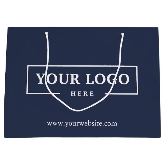Custom Company Logo Business Promotion Blue Cadeau Groot Cadeauzakje (Voorkant)