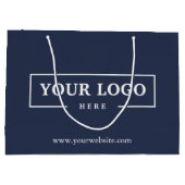 Custom Company Logo Business Promotion Blue Cadeau Groot Cadeauzakje (Achterkant)