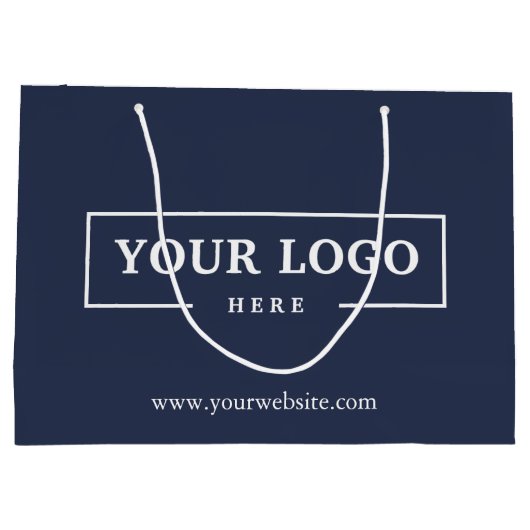 Custom Company Logo Business Promotion Blue Cadeau Groot Cadeauzakje (Achterkant)