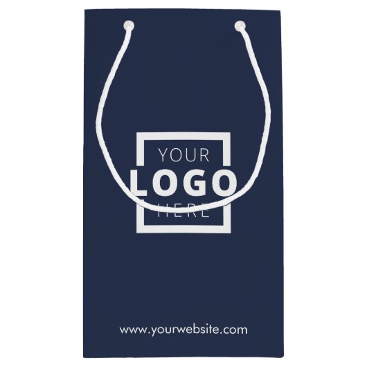 Custom Company Logo Business Promotion Blue Cadeau Klein Cadeauzakje (Achterkant)