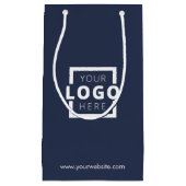 Custom Company Logo Business Promotion Blue Cadeau Klein Cadeauzakje (Voorkant)
