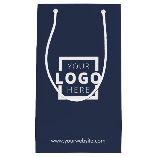 Custom Company Logo Business Promotion Blue Cadeau Klein Cadeauzakje (Voorkant)