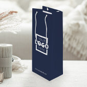 Custom Company Logo Business Promotion Blue Cadeau Wijn Cadeautas