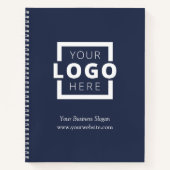 Custom Company Logo Business Promotion Blue Notitieboek (Voorkant)