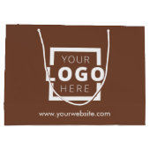 Custom Company Logo Business Promotion Brown Groot Cadeauzakje (Achterkant)