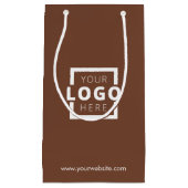 Custom Company Logo Business Promotion Brown Klein Cadeauzakje (Voorkant)