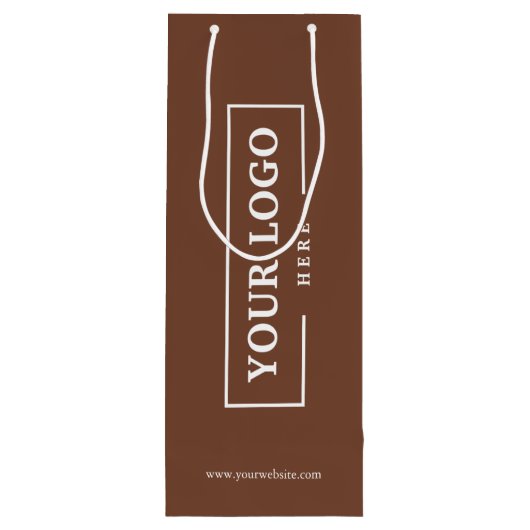 Custom Company Logo Business Promotion Brown Wijn Cadeautas (Achterkant)