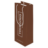 Custom Company Logo Business Promotion Brown Wijn Cadeautas (Voorkant Gekanteld)