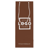 Custom Company Logo Business Promotion Brown Wijn Cadeautas (Achterkant)