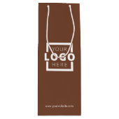 Custom Company Logo Business Promotion Brown Wijn Cadeautas (Voorkant)