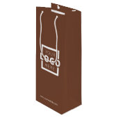 Custom Company Logo Business Promotion Brown Wijn Cadeautas (Voorkant Gekanteld)