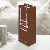 Custom Company Logo Business Promotion Brown Wijn Cadeautas