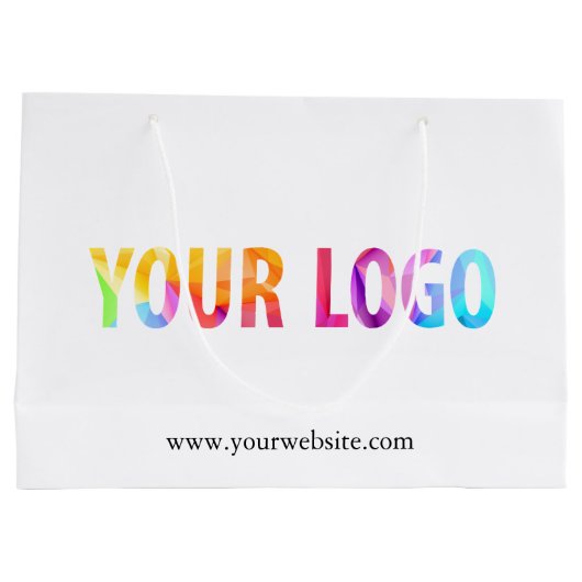 Custom Company Logo Business Promotion Gift Groot Cadeauzakje (Achterkant)