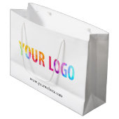 Custom Company Logo Business Promotion Gift Groot Cadeauzakje (Voorkant Gekanteld)