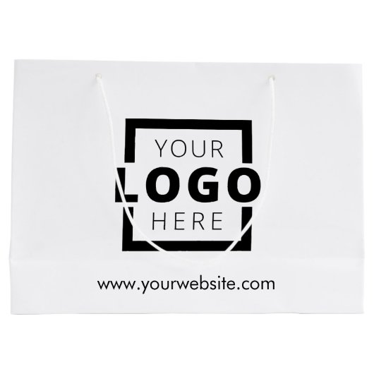 Custom Company Logo Business Promotion Gift Groot Cadeauzakje (Achterkant)