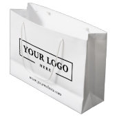 Custom Company Logo Business Promotion Gift Groot Cadeauzakje (Voorkant Gekanteld)