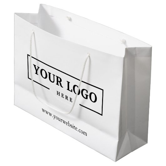 Custom Company Logo Business Promotion Gift Groot Cadeauzakje (Voorkant Gekanteld)