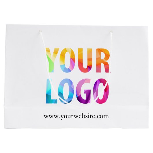 Custom Company Logo Business Promotion Gift Groot Cadeauzakje (Achterkant)