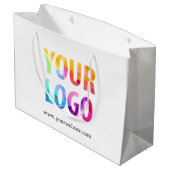 Custom Company Logo Business Promotion Gift Groot Cadeauzakje (Achterkant Gekanteld)