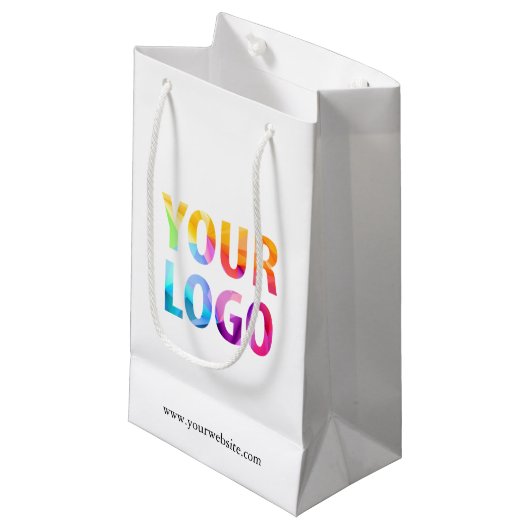 Custom Company Logo Business Promotion Gift Klein Cadeauzakje (Voorkant Gekanteld)